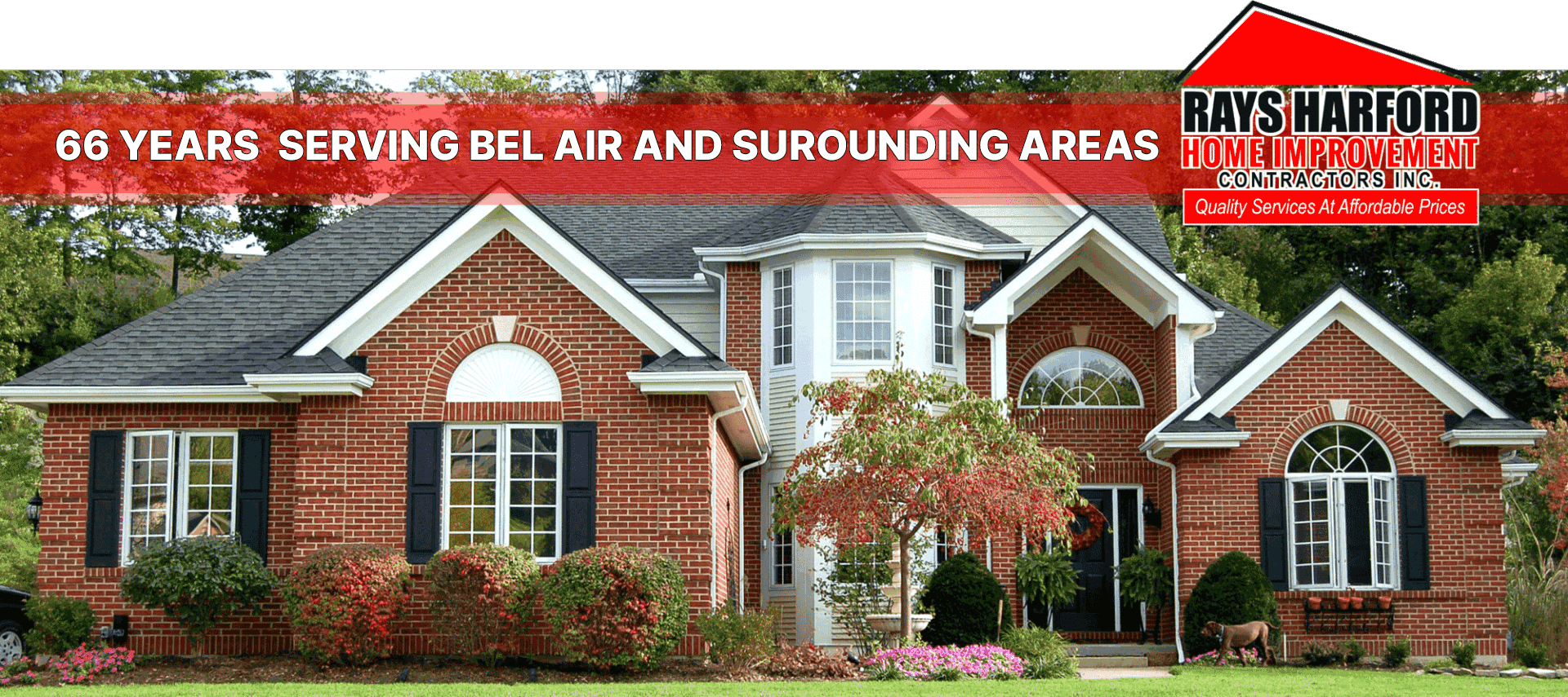A brick house with a well-maintained garden in Bel Air area.