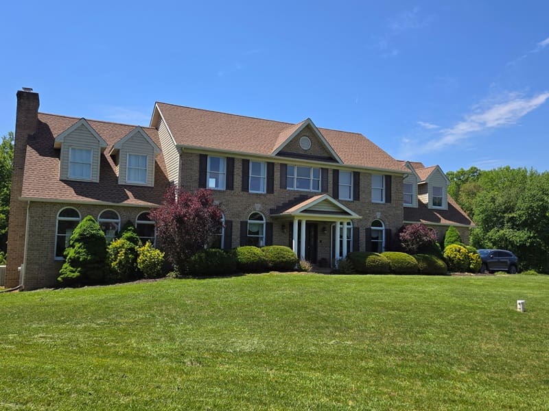 Completed shingle roof installed by Ray’s in Harford County, Maryland.